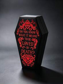 1pc Fashion Gothic Coffin-Shaped Jewelry Box, Fashionable Artificial PU Leather Mini Jewelry Storage Box, Perfect For Storing Earrings, Rings, Necklaces And Bracelets, Portable Gothic Style Storage Box, Perfect For Halloween, Christmas, Back To School, Unique Gift For Fashion Enthusiasts And Collectors - Multicolor - View 15