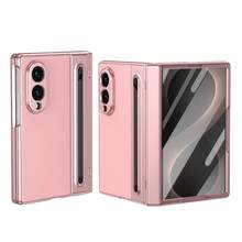 VIETAO Phone Case For Galaxy Z Fold6, Built-In S Pen, Hinge Protection, Screen Protector, Ultra-Thin Shockproof, Compatible With Samsung Z Fold 8 Ultra 7 6 5 4 - Pink - View 9