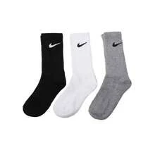 Nike Black White Grey Minimalist Versatile Comfortable Soft Breathable Moisture-Wicking Sports Casual Socks Unisex 3-Pack - Black, White and Gray - View 4