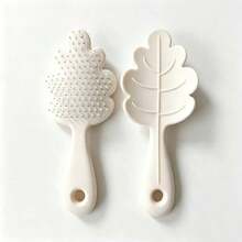 Design 958 Leaf-Shaped Shampoo Brush Comb With Handle, Silicone Hard Bristles Hair Washing Tool, Long Handle Comb - Multi-color - View 7