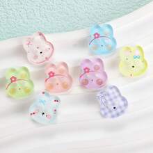10/16/24/32/40 PCS 1.4cm Cute Jelly Color Cartoon Rabbit Shape Two-Hole All-Season Buttons, Suitable For Clothing Accessories, Dresses, Jackets, Shirts, Knitted Sweaters DIY Accessories, Dolls, Phone Case Decorations - Bunny Shape - View 9