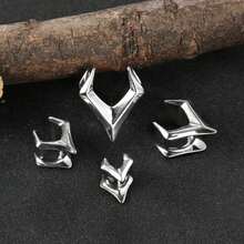 2pcs Punk Spiked Saddle Ear Gauges 316L Stainless Steel Ear Cartilage Piercing Stretchers Jewelry Earrings - 1768 - View 10