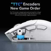ATTACK SHARK Mouse Gaming PAW3311 Ringan, Mouse Nirkabel Bluetooth 3 Mode untuk Laptop dan PC, Mouse Gaming Kompetitif - View 8