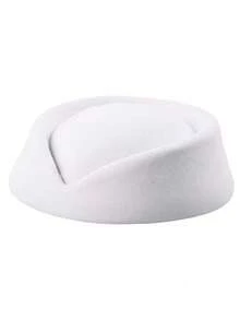Solid Color Wool French White Mini Hat, Exquisite High-End Beret Style, Premium Flight Attendant Crew Hat, New Women's Hat - Multicolor - View 7
