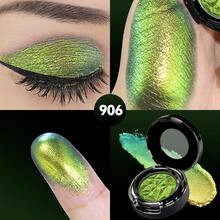 CHARMACY High-Pigment Chameleon Eyeshadow Primer Set 2pcs Eye Shadow Shiny Iridescent Powder Cyberpunk Geometric Crystal Black Round Case Multi-Reflective Crease-Proof Eye Glitter Cosmetics For Stage Music Festival Christmas Winter Fall - 906 - View 8
