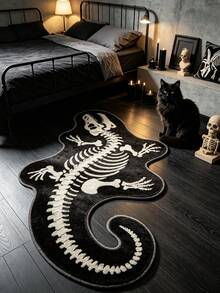 1pc Dinosaur Fossil Decorative Rug, Thickened Rug, Thick Rug, Plush Rug, Thickened Rug, Decorative Rug, Bedroom Decor, Small Rug, Rug, Home Decor - Multicolor - View 3