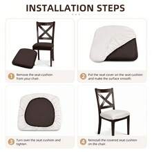 2/4/6pcs Halloween Element Pattern Printed Milk Silk Seat Cushion Cover, High Elastic Full Wrap Dining Chair Seat Cover, Halloween, Can Be Used As Halloween Gift, Halloween Decoration, Removable Washable Dust-Proof Chair Protector, Suitable For Kitchen Dining Chairs, Restaurant Chairs, Living Room Chairs, Office Chairs And Home Decor - Multicolor - View 10