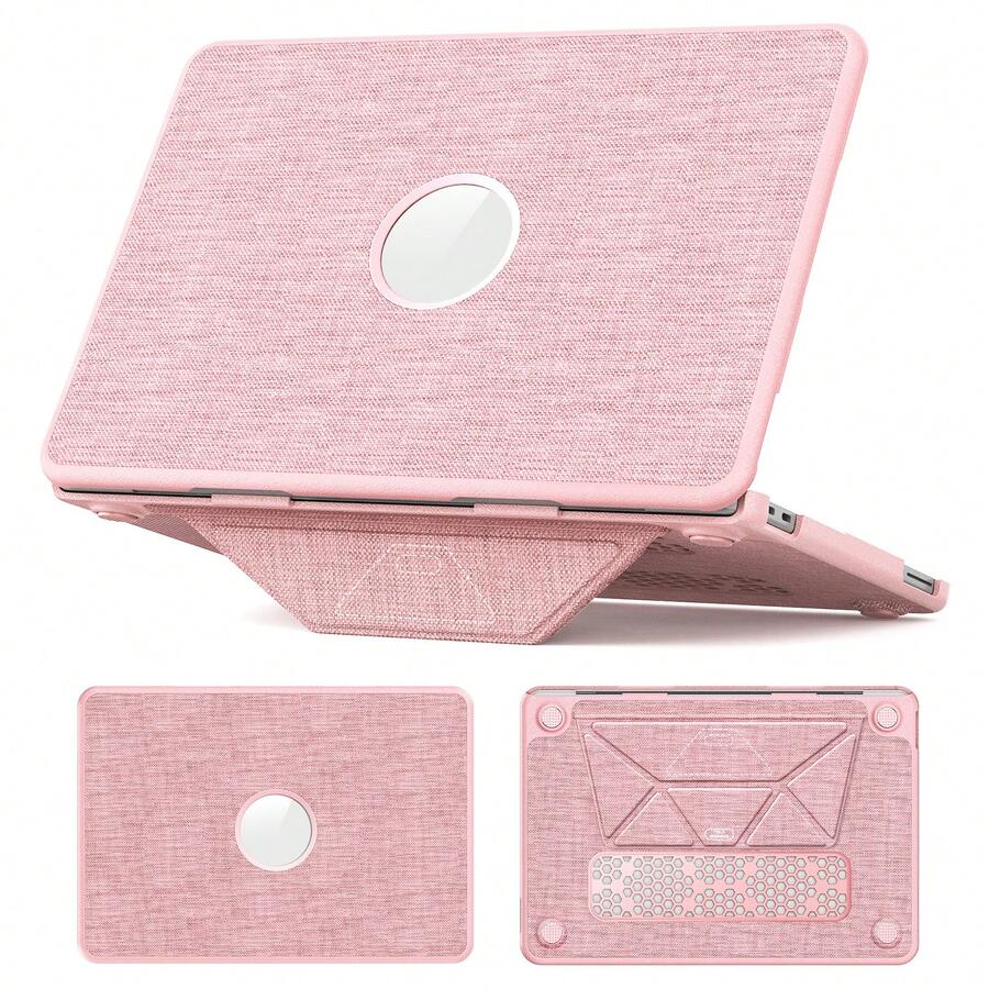 2026 New Laptop Protective Case Neo Case A3404 A18 Pro 14 14.2 M1 M2 M3 M4 M5 Air 13 15 2025 Pro 16 16.2 Official Color Matching, Anti-Scratch, Easy Installation, Neon Style, Ultra-Strong Protection, Anti-Collision Shell With Metal Support Stand
