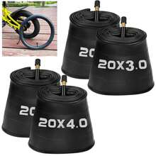 Durable Butyl Rubber Bicycle Inner Tube, Puncture Resistant Fat Tire With American Valve For Snow Sand Beach And Mountain Biking - Multicolor - View 3