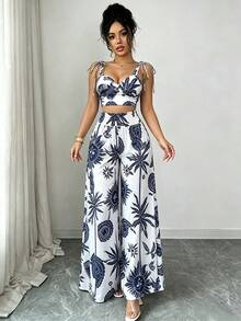 Women Two-Piece Outfits - Blue - View 2