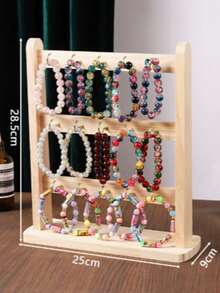 1pc Multi-Functional Elegant Jewelry Display Stand, With Detachable Rotating Display Rack, 4 Rows Large Space, Multiple Colors Available, Stylish And Fashionable, Perfect For Displaying Earrings, Necklaces And Rings. Provides Ample Storage Space, Easy To Assemble, Perfect Gift For Holidays, Valentine's Day Or Birthdays. - Multicolor - View 14
