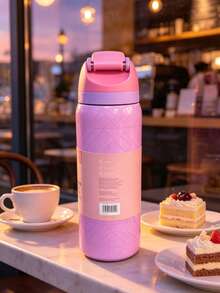 New OW-ALA Outdoor Straight Stainless Steel Cup Student Cup Fruit Cup Multi-Color Options Press-Type Design Simple Fashion Efficient - Multicolor 32oz - View 16