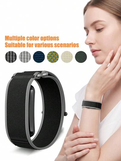 1 stuk compatibel met CIRQA schermloze vervangende horlogeband, nylon lusband, elastisch, verstelbare maat, ademend, comfortabel, meerdere kleurkeuzes, unisex