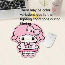 SANRIO 1 Peça Mouse Pad com Formato Assimétrico de Ovelha, Design Personalizado Único com Impressão de Alta Definição, Base de Borracha Antiderrapante e Resistente ao Desgaste, Superfície Suave Compatível com Vários Mouses para Movimento Flexível, Adequado para Casa, Dormitório, Escritório, Trabalho no Computador e Jogos, Presente Divertido para Meninas e Melhores Amigas - A - Visão 9