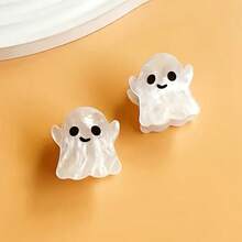 2pcs Halloween Cute Pumpkin, Ghost, Spider, Bat, Cat And More Elements Mini Acrylic Hair Clips - Holiday Daily Side Bangs Hair Clips - Multicolor - View 13