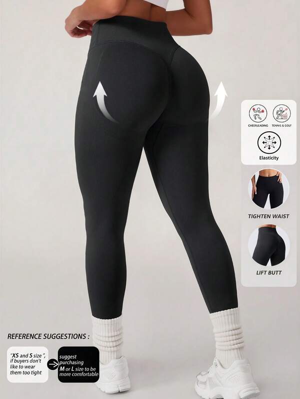 Women's Anti-Stain Butt-Lifting Yoga Leggings, High Waist Tummy Control, Seamless Elastic Fitness Gym Workout Pants