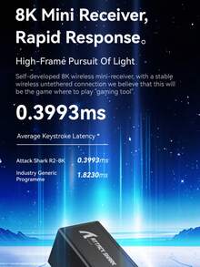 ATTACK SHARK R2 Magnesium Alloy Wireless Mouse PAW3950 Lightweight Gaming Esports Bluetooth Tri-Mode 4K8K Mouse - View 10