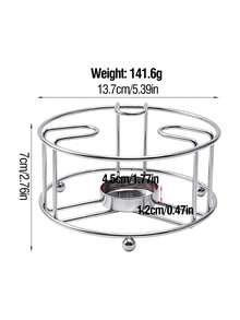 1pc Iron Tea Kettle Heating Base With Candle Holder (Candle Not Included), Round And Square Hollow Metal Tea Warmer Rack, Suitable For Glass Teapot And Coffee Pot, Home Afternoon Tea Accessory - Multicolor - View 13
