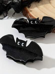 2pcs Halloween Cute Pumpkin, Ghost, Spider, Bat, Cat And More Elements Mini Acrylic Hair Clips - Holiday Daily Side Bangs Hair Clips - Multicolor - View 8