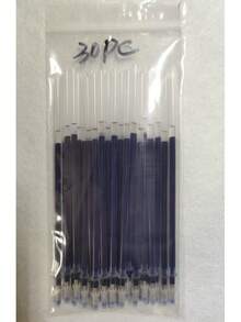 Isi Ulang Pulpen Netral Halus 0,5mm, Tinta Hitam/Biru/Merah, Kartrid Pengganti Tinta, 20/30/50 buah/Kotak, Untuk Pelajar, Kantor, dan Penggunaan Sehari-hari - Bulat - View 5