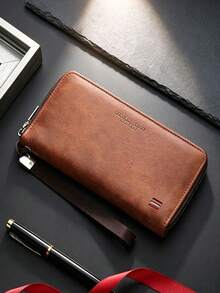 4/1pc Men's Carbon Fiber PU Pop‑Up Wallet, Zipper Coin Pocket Trifold Purse, Multi‑Card Slots Slim Purse For Business Daily Use - Multicolor - View 15
