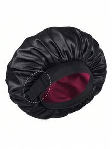 Double Layer Satin Cap, Adjustable Hat, Suitable For Women's Sleep Cap, Double-Sided Hair Net - A - View 5