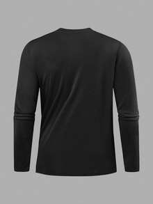 Men's Breathable UV Protection Long Sleeve Sports T-Shirt, Outdoor Hiking Fitness Quick-Dry Crew Neck Top - Multicolor - View 6