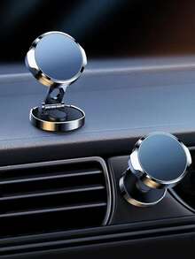 Magnetic Car Phone Holder, Alloy Material, 720° Rotation, Strong Magnetic Suction, Adhesive Base, Suitable For Dashboard, Windshield Or Center Console Installation, Car Dashboard Floating Navigation Phone Holder - Magnetic Bracket - View 3