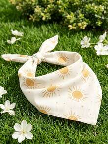 Soft Breathable Minimalist Sun Pattern Polyester Pet Scarf, Dog Supplies & Cat Accessories, Happy Puppy Decorative Accessory, Suitable For Small Dogs, Medium Dogs & Cats For Daily Indoor Or Outdoor Play - Multicolor - View 8
