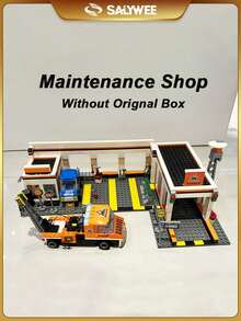 SALYWEE DIY Assembly Toy, Building Block, Offshore Oil Fields(310+Pcs), Car Repair Shop(440+Pcs), Decorative Ornaments, Birthday Gifts - Multicolor - View 12
