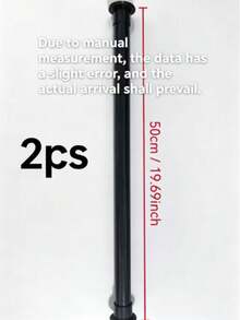 1/2pcs 30/50-50/80cm Adjustable Stainless Steel Closet Rod, Telescopic Bathroom Towel Rack/Hanging Rod/Curtain Rod/Wardrobe Rod/Shower Curtain Rod/Balcony Rod, No Drilling, Can Install Curtains And Clothes, Suitable For Bedroom - Multicolor - View 13