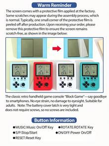 4pcs Classic Retro Mini Game Console, Built-In 26 Classic Games (Block, Memory Challenge, Shooting And Other Games) With 99 Difficulty Levels, Black And White Screen With Eye Protection, Handheld Game Console, Compact Portable Arcade Game, Creative Stress Relief, Suitable For Adults As Perfect Birthday And Christmas Gift For Friends - Multicolor - View 4