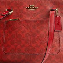 Coach Women's Station Tote Bag - 赤紅 - 查看 3