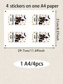4-40PCS Custom Halloween Temporary Tattoo, Personalized Name Fake Tattoo Sticker, Spooky Ghost Bat Haunted House Style, Customized Body Tattoo For Halloween Party, Customizable Costume Accessory, Halloween Favor, Unique Holiday Gift, Halloween Gifts - Black and White - View 10