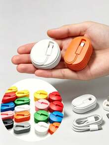 1SET(A+B/2PCS) Cable Organizer, Desktop Cable Management Holder, Random Color For Office, Travel, Home Use, Multi-Purpose Charger, Earphone, USB Cable Clip, Suitable For Back To School Season Gift - Multicolor - View 4