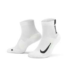 Nike Unisex Casual Training Running Crew Socks, Color-Block, 2-Pack - White - View 2
