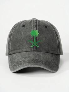 1pc Unisex Printed Palm Tree Washed Baseball Cap, Adjustable Casual Outdoor Hat - Baseball Cap - View 15