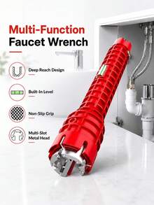 3pcs 5-In-1 Sink Faucet Wrench, Toilet Tank And Bathroom Pipe Repair Tool - View 6