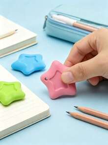 30/10pcs Star Eraser Precise Wiping, Easy To Wipe, Wear-Resistant Eraser Does Not Fall Off, Multifunctional Like Leather Eraser - Multicolor - View 2