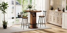 Furniture Brown Mid-Century Retro Multifunctional Modern Made Of Wood - Walnut - 查看 4