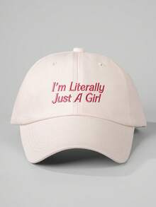 1件刺繡「I'm Literally Just A Girl」棒球帽，可調節防曬休閒帽，適合春夏秋旅行、海灘度假，男士遮陽帽，Y2K風格青年帽 - 棒球帽 - 查看 20