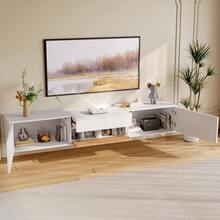 Modern TV Stand, TV Cabinet, TV Console, Low TV Stand. Unique Design - White - View 11