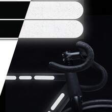 High Visibility Reflective Bicycle Sticker Tape, Enhanced Night Visibility Decals, Suitable For Bicycles, Motorcycles And More, Weather-Resistant Fluorescent Warning Strips, Bicycle Accessories, Outdoor Night Riding Gear, Self-Adhesive Decals - Black - View 2