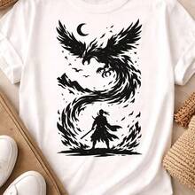 Phoenix Template, A4 Size Reusable Plastic Painting Stencil, For Fabric, Farmhouse Art Projects And DIY Crafts. Suitable For Wall Art, T-Shirts, Home Decor, Easy To Use, 11.7 Inches X 8.3 Inches Template - A - View 3