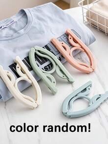 10/8/6/5/3/1pc Portable Foldable Clothes Hanger Without Clips, Folding Drying Rack, Anti-Slip Design, Suitable For Retail Stores And Cruise Ships, Random Color - View 13