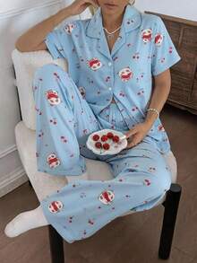 Milan-Patterned Pajama Set – Designed For Those Seeking A Blend Of Elegance And Comfort, This Pajama Set... - White - View 1