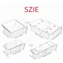 Expandable Storage Box, Desktop And Drawer Organizer, Cosmetic Storage Box, Office Supplies Organizer, Suitable For Storing Pencils, Suitable For Storing Makeup Brushes, Lipsticks. - Clear - View 4