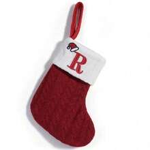 1pc Cute Letter Christmas Sock Decoration Creative Christmas Tree Hanging Ornament Woolen Knitted Socks Decor Prop - A - View 19