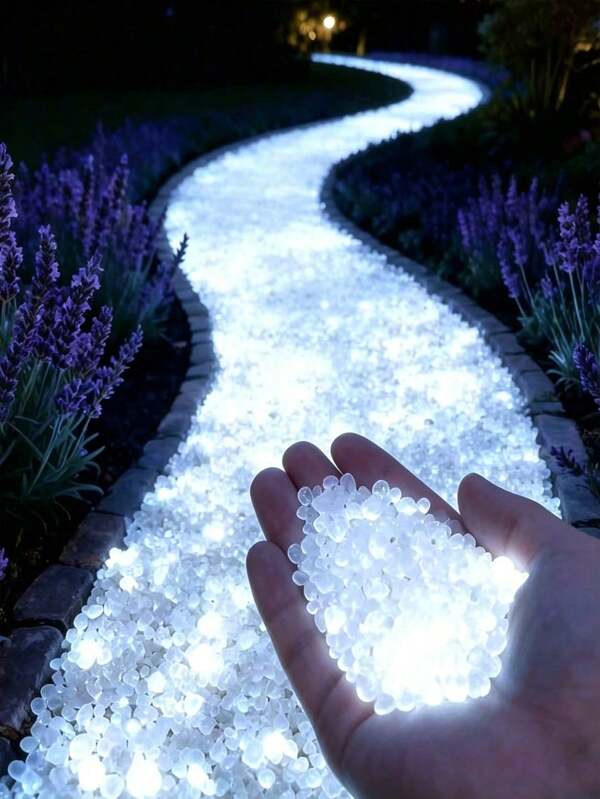 5000/3000/1000pcs Glow-In-The-Dark Stones, Colorful Luminous Decorative Pebbles, Suitable For Garden, Backyard, Lawn, Pathway, Fish Tank, Flower Pot. Outdoor Fluorescent Stones, Suitable For Party, Holiday, Wedding Decoration, Waterproof Handmade DIY Ornament, Zen Atmosphere