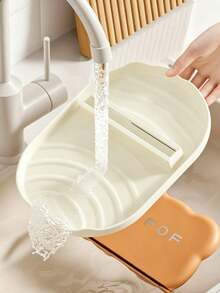 10/1pc Multi‑Function Kitchen Pot Lid Holder, Countertop Utensil Rest For Spatula Ladle Chopsticks, Plastic Lid Stand With Drip Tray, Cute Cloud Shape Cooking Organizer For Stove Top & Kitchen Storage - Multicolor - View 10
